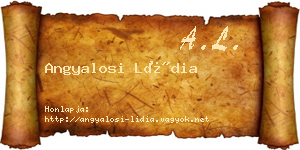 Angyalosi Lídia névjegykártya